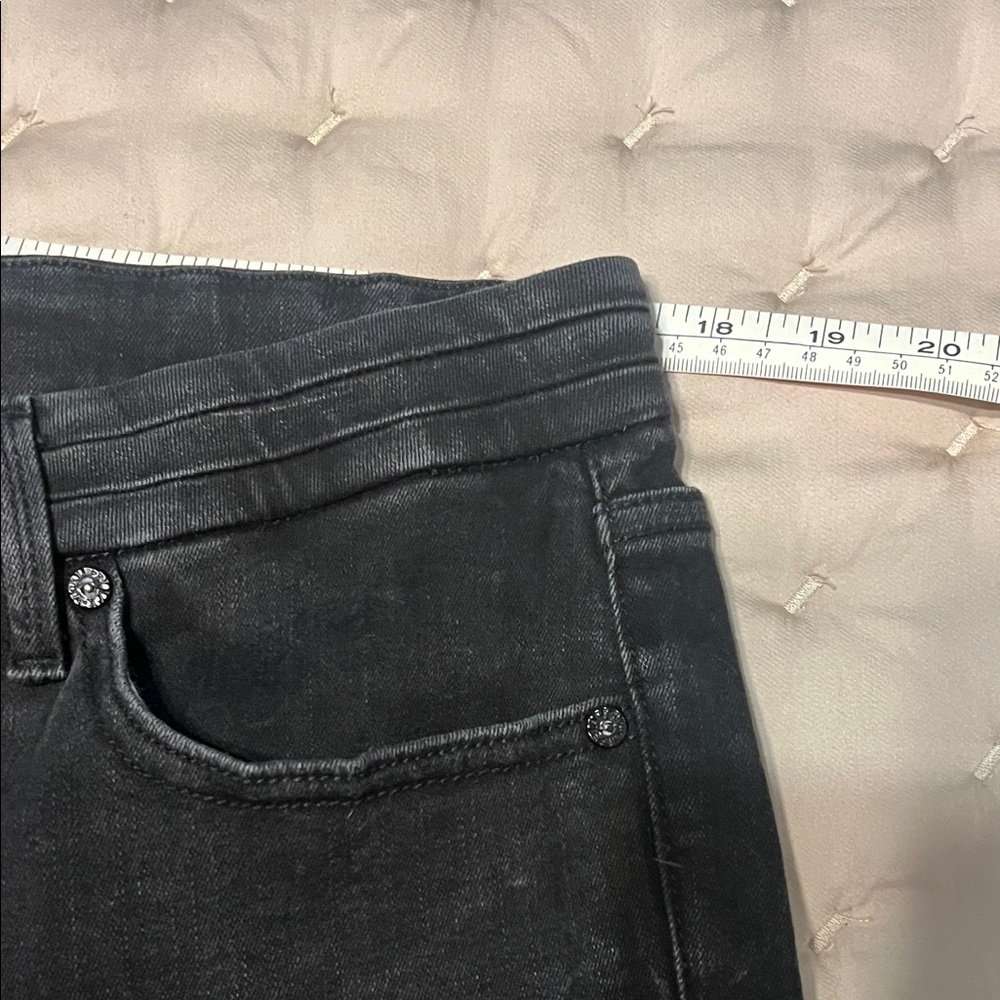 Buckle Black Coated Skinny Jeans - Black